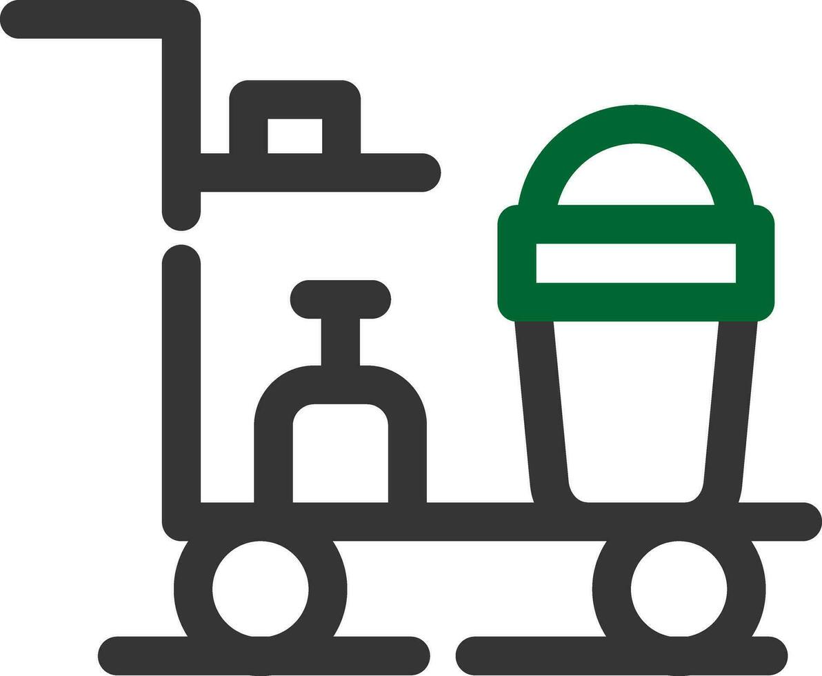design de ícone criativo de carrinho de limpeza vetor