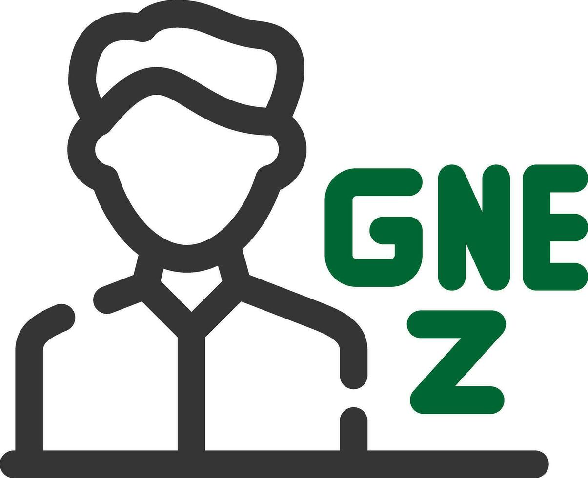 gen z masculino criativo ícone Projeto vetor