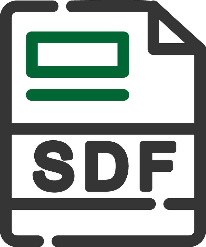 sdf criativo ícone Projeto vetor