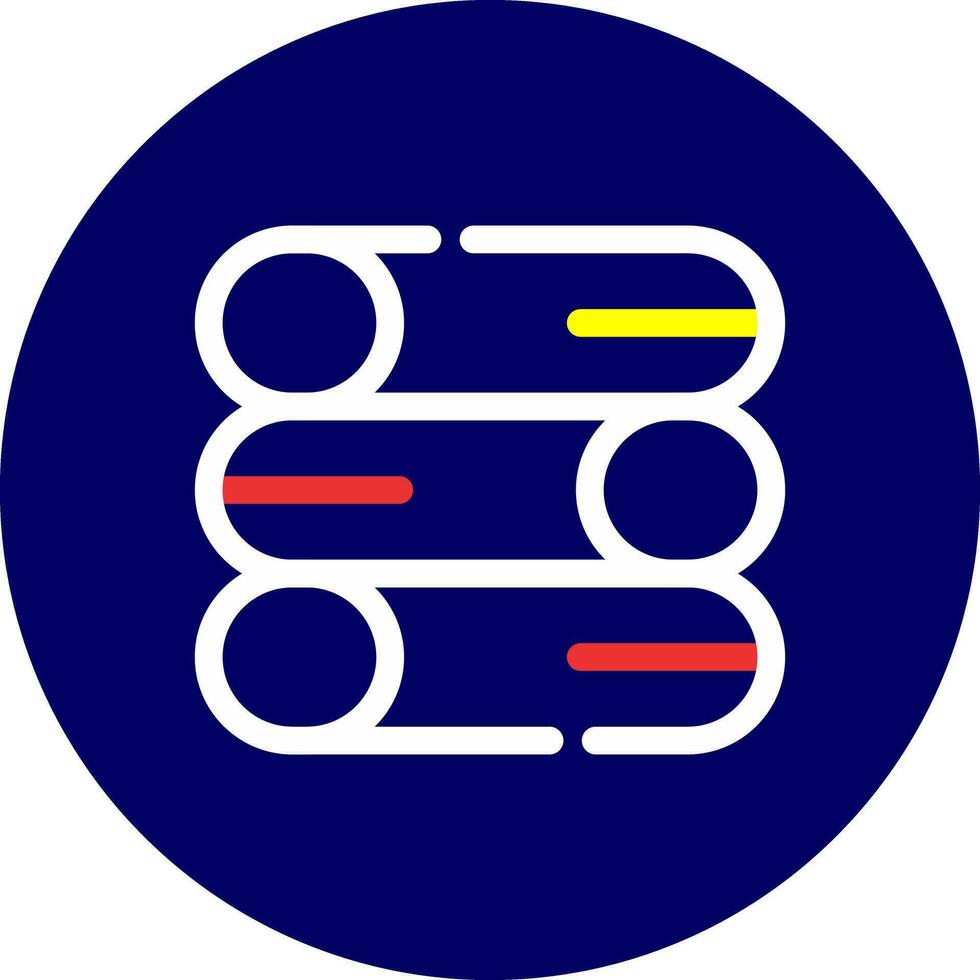 design de ícone criativo de tubos vetor