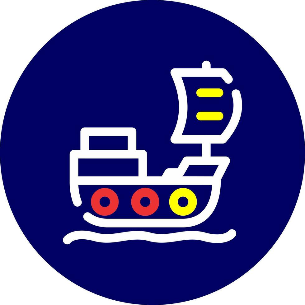 design de ícone criativo de navio pirata vetor