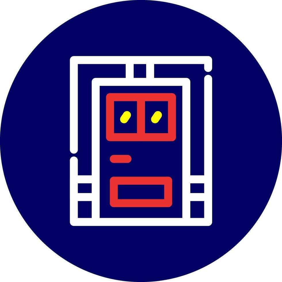 design de ícone criativo de porta de quarto vetor