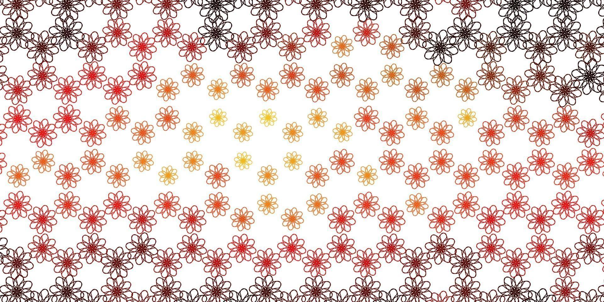 textura vector laranja claro com curvas.