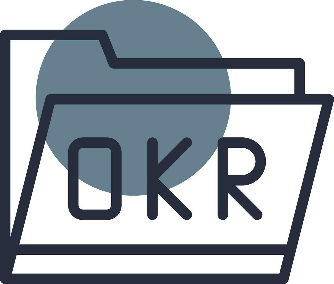 okr pasta criativo ícone Projeto vetor