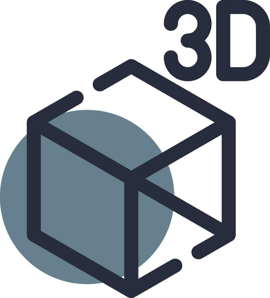 3d objeto criativo ícone Projeto vetor