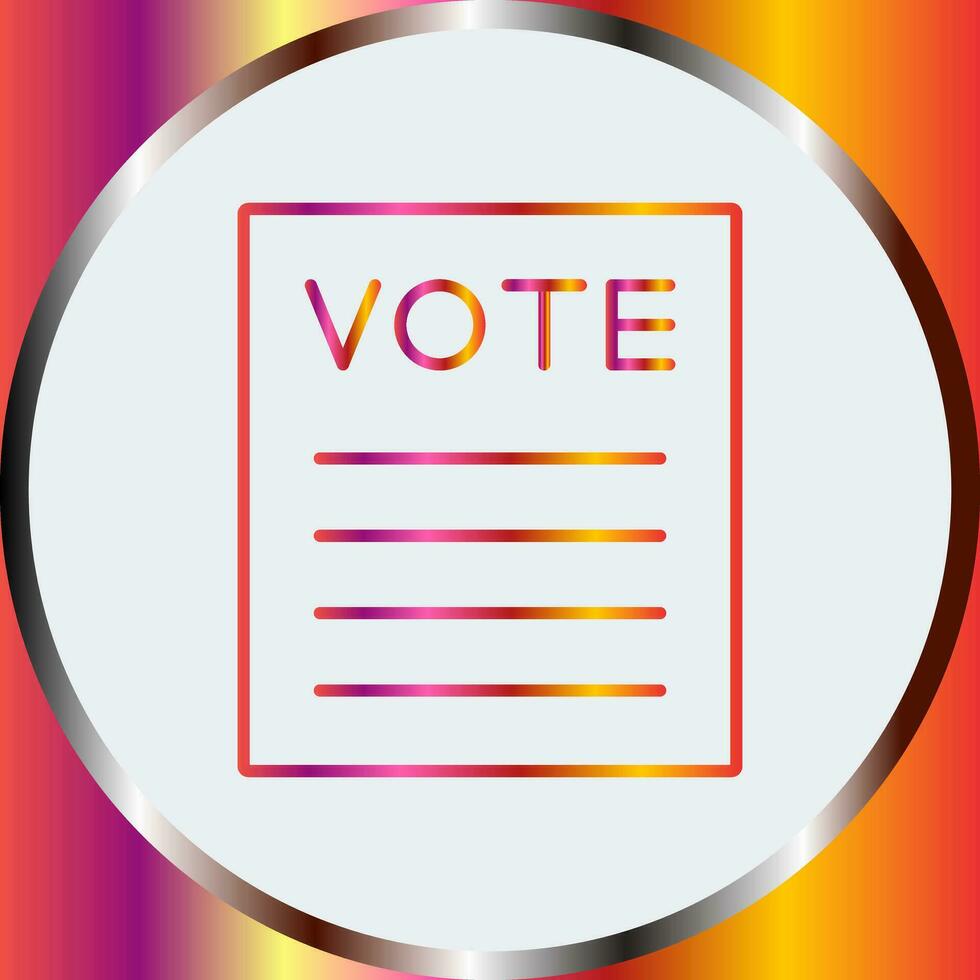 ícone de vetor de voto