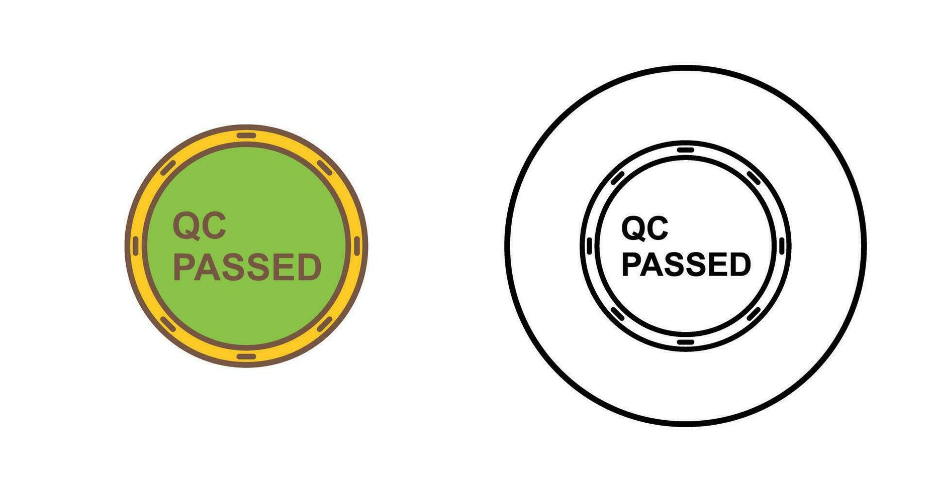 ícone de vetor aprovado qc exclusivo
