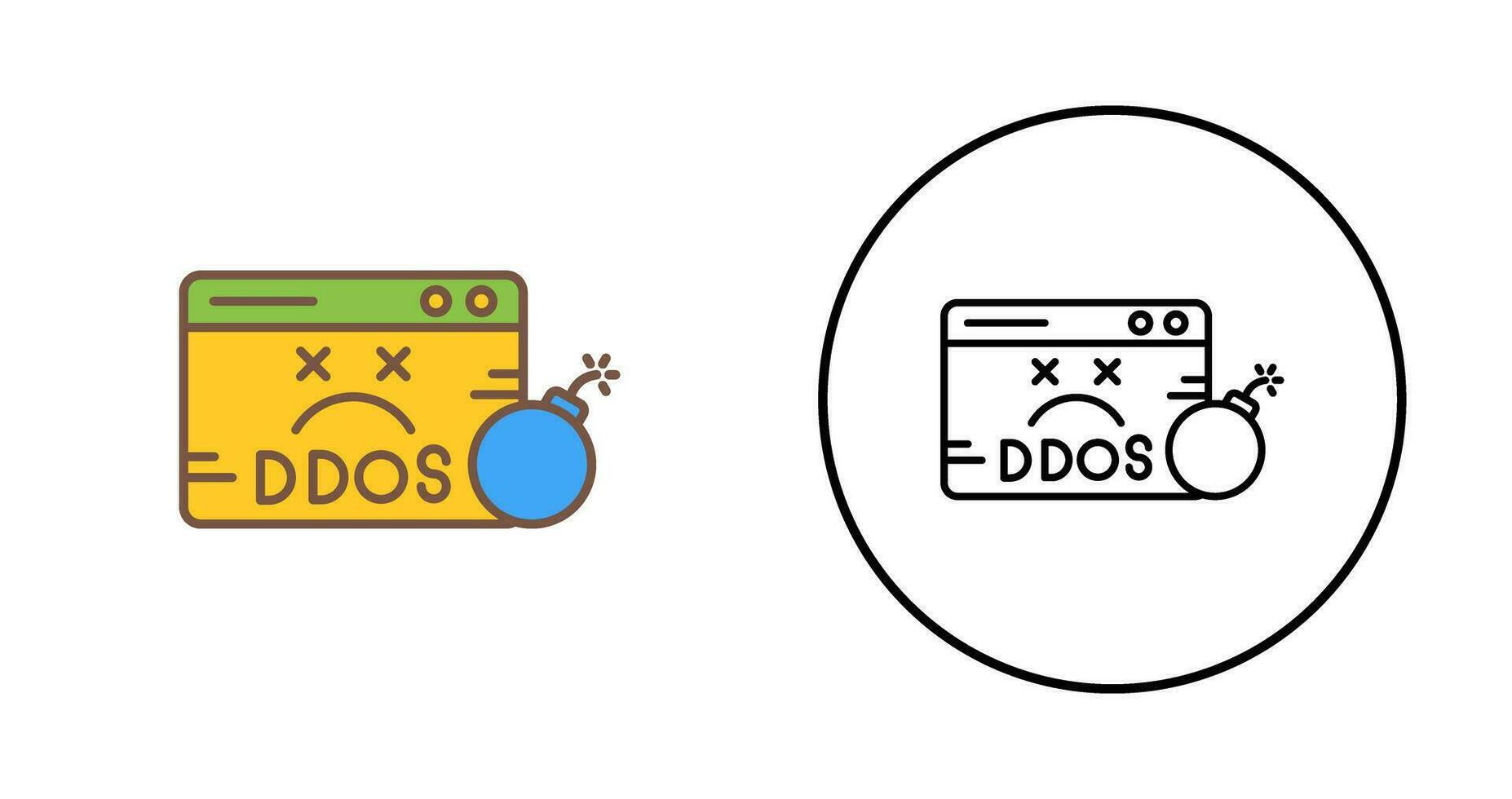 ícone do vetor ddos