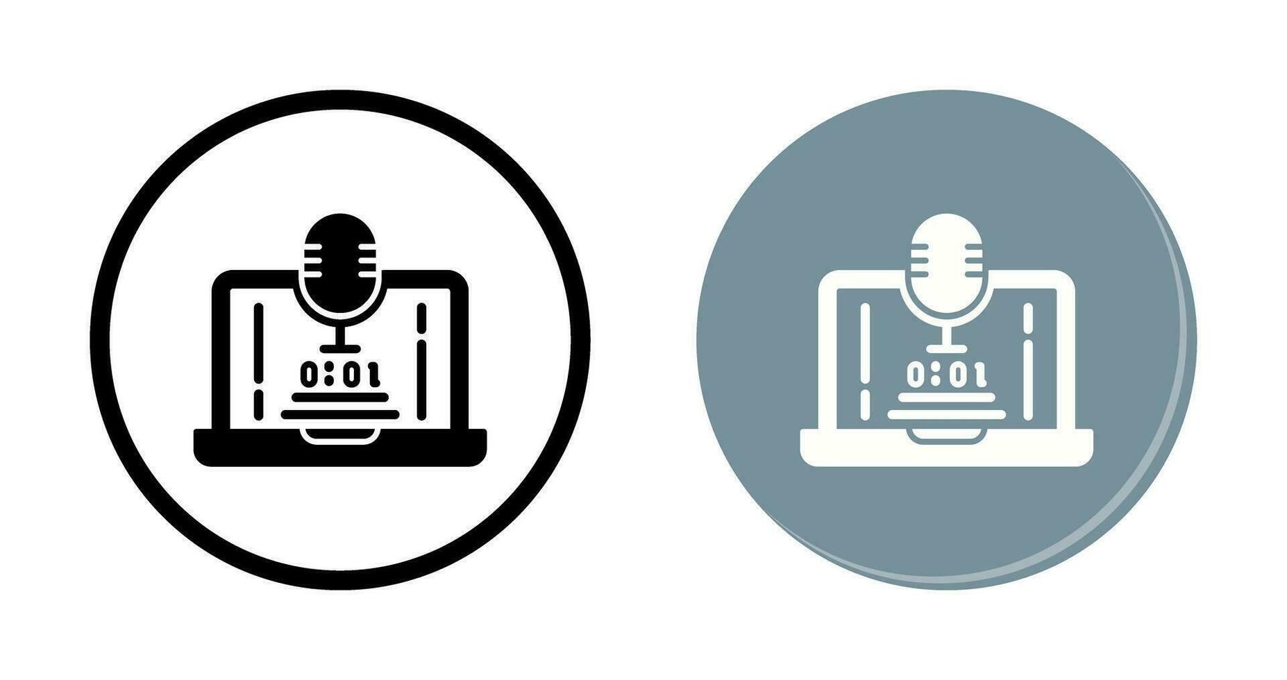 ícone de vetor de gravador de voz