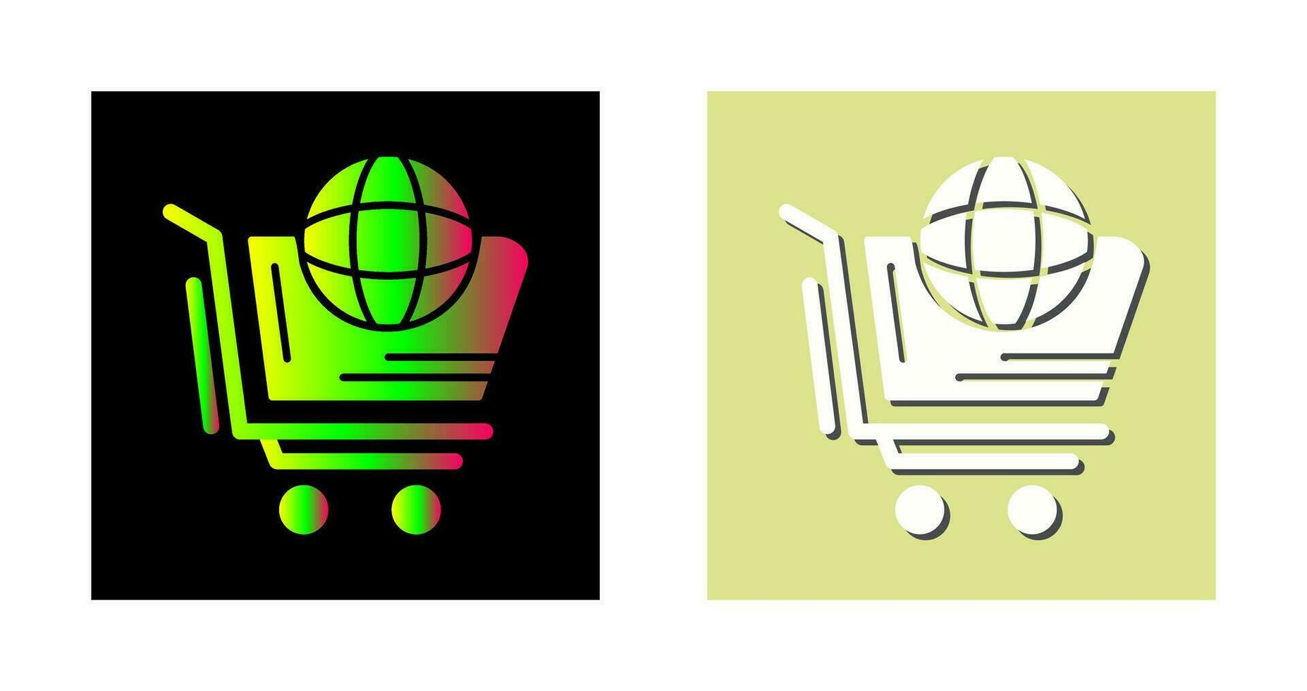 ícone de vetor de compras do mundo
