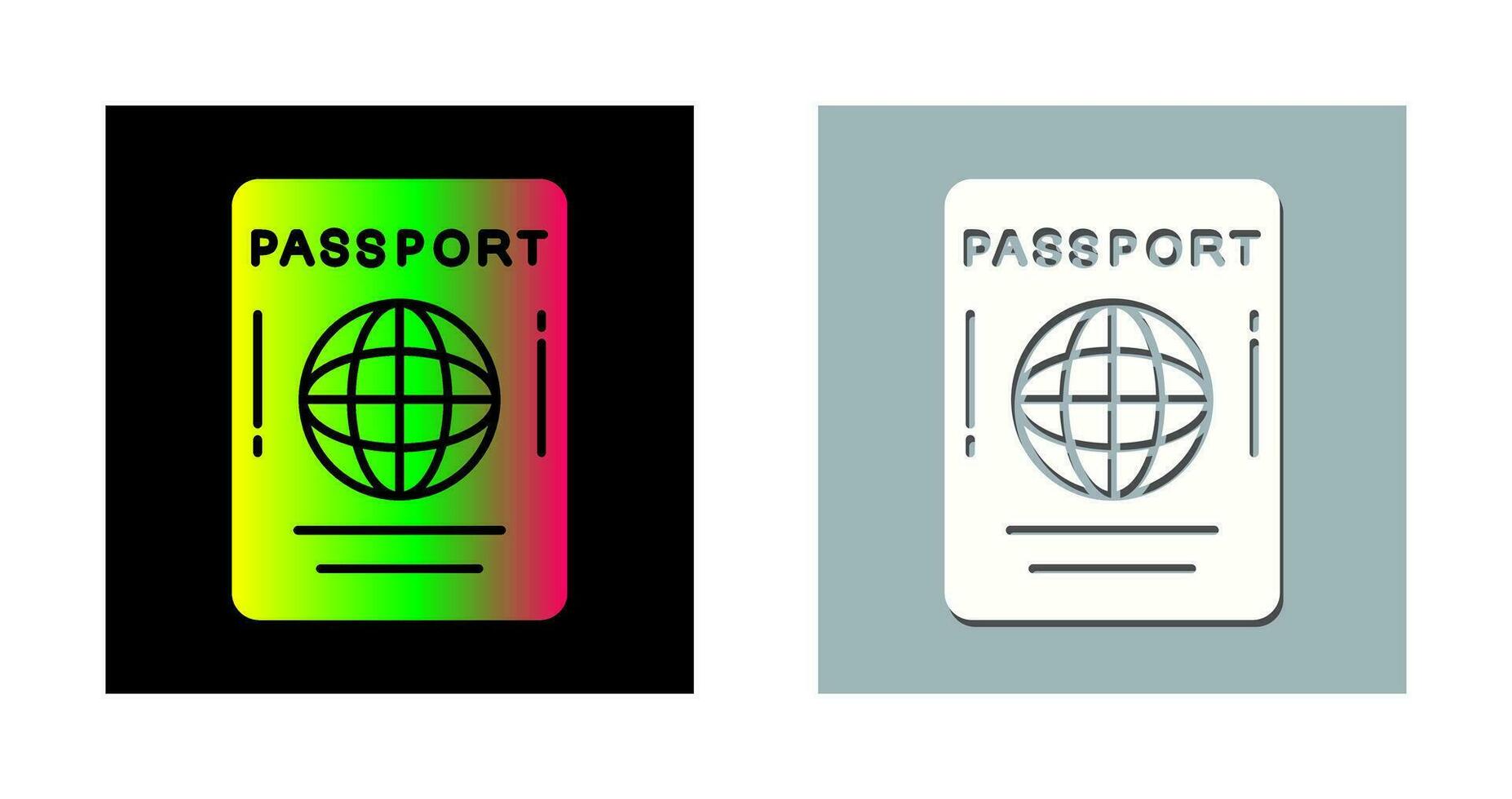 ícone de vetor de passaporte