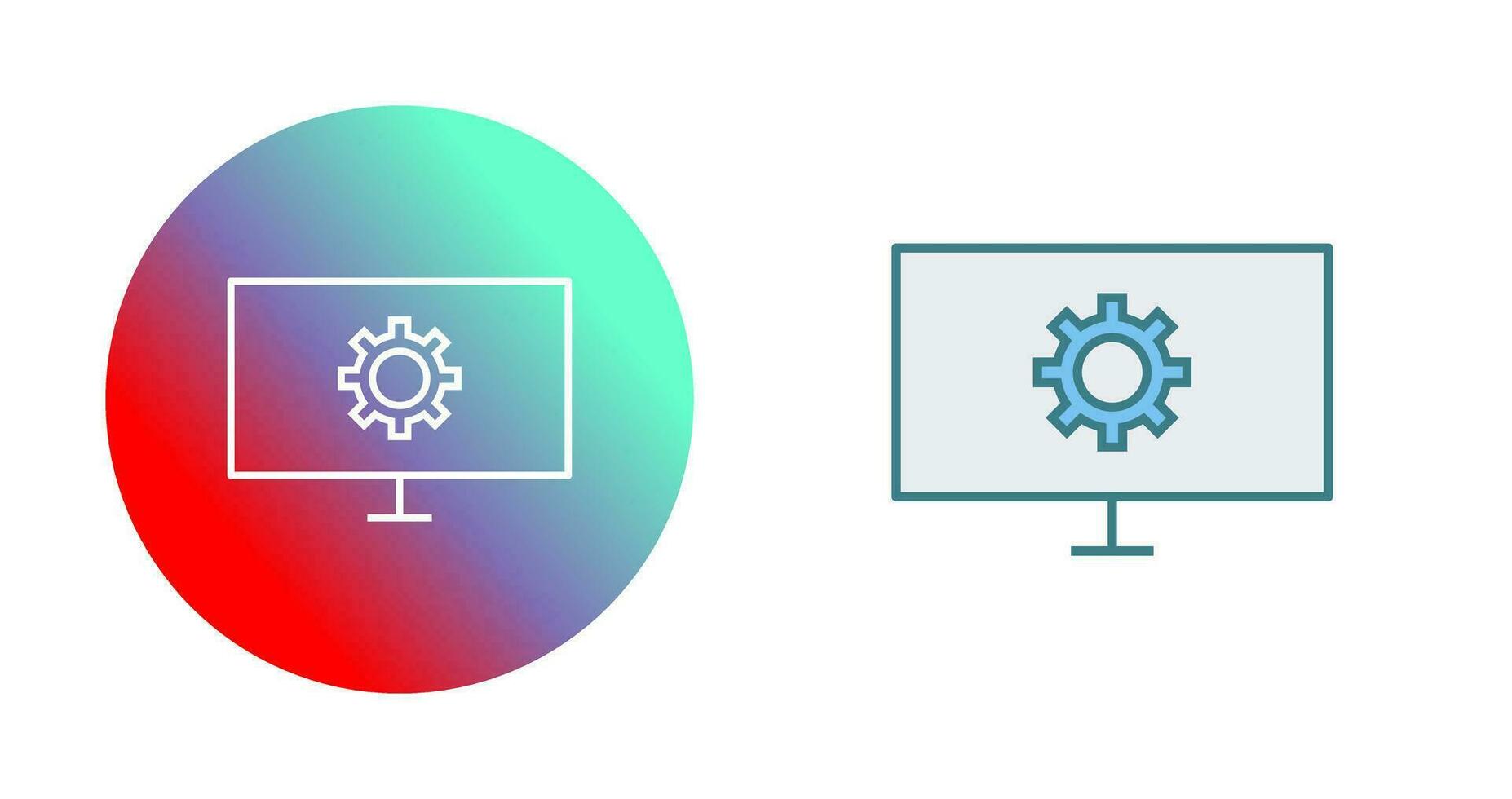 ícone de vetor de configurações de rede exclusivo