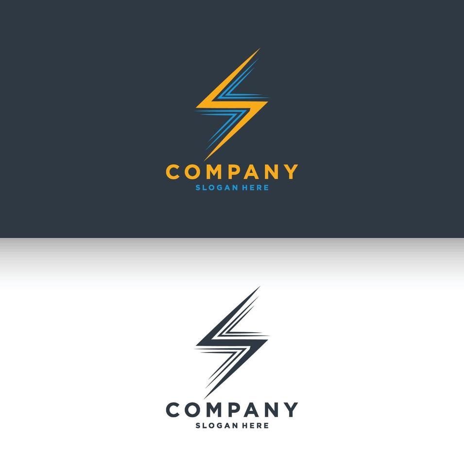 logotipo elétrico e modelo de logotipo eletrônico vetor