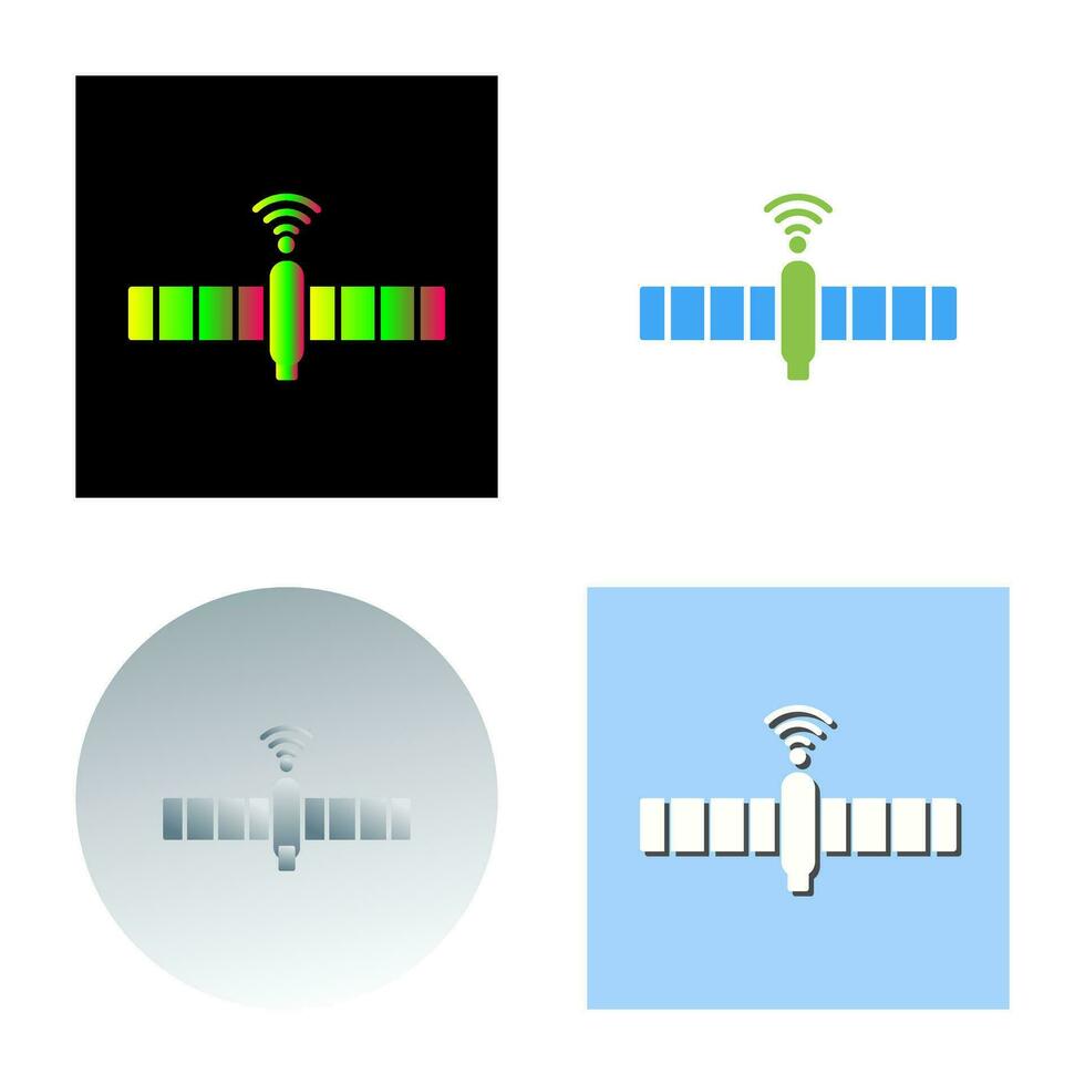 ícone de vetor de satélite exclusivo