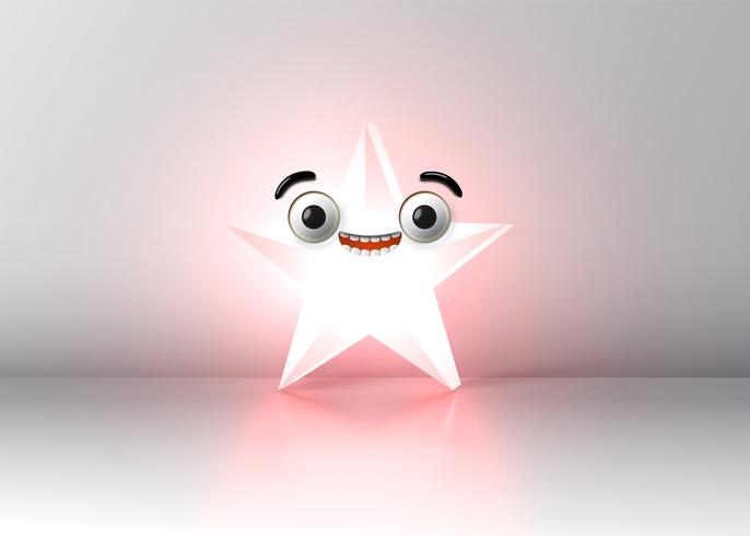 Estrela de alta detalhadas smiley, ilustração vetorial vetor