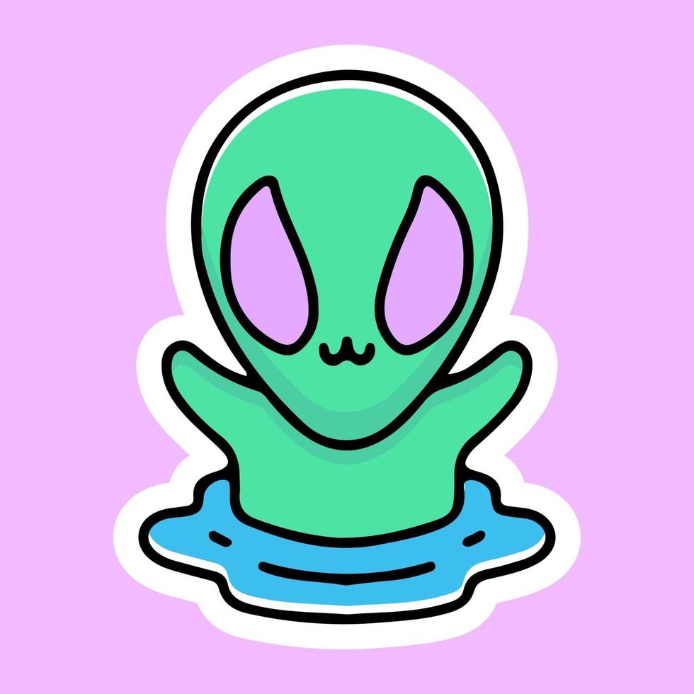 Conjunto de pacote de desenho alienígena fofo 3526265 Vetor no Vecteezy