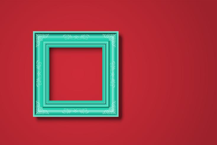 Quadro sobre um fundo vermelho, vetor