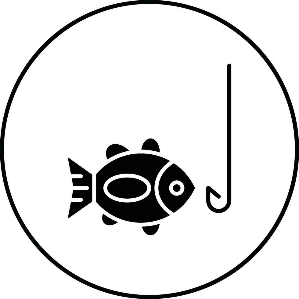 fisgado peixe vetor ícone