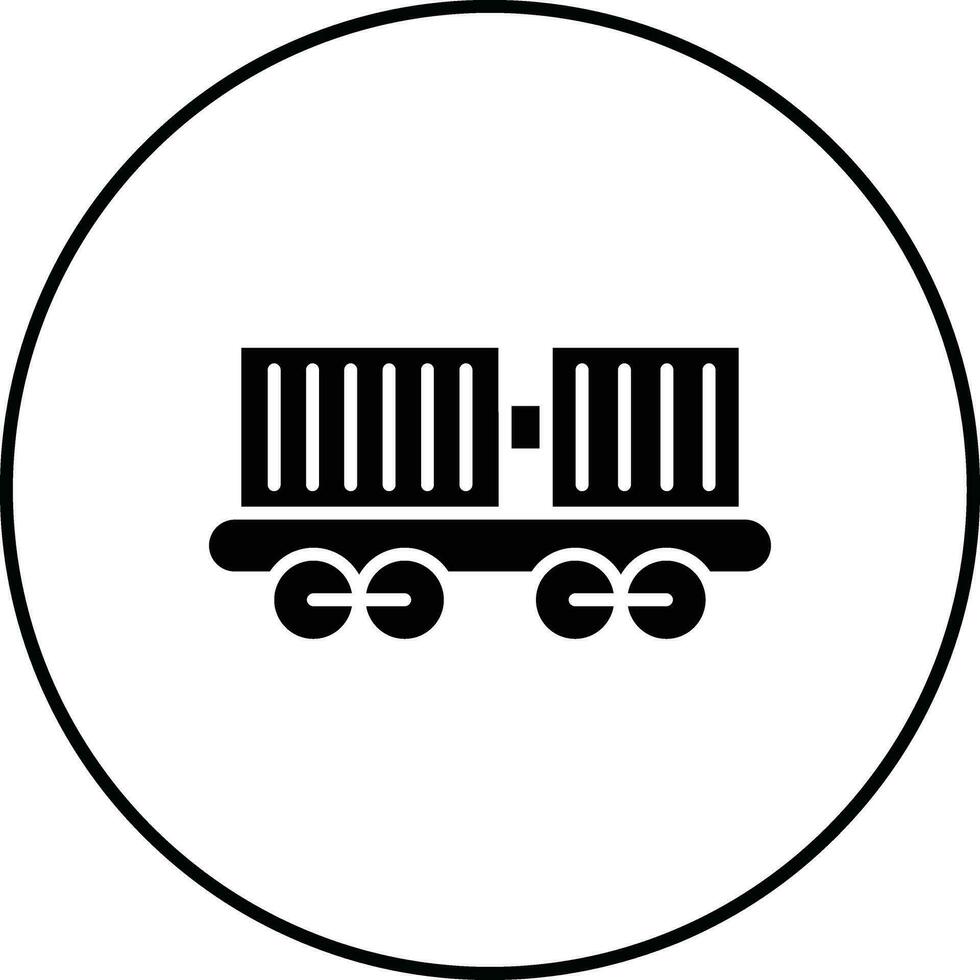 ícone de vetor de trem de carga