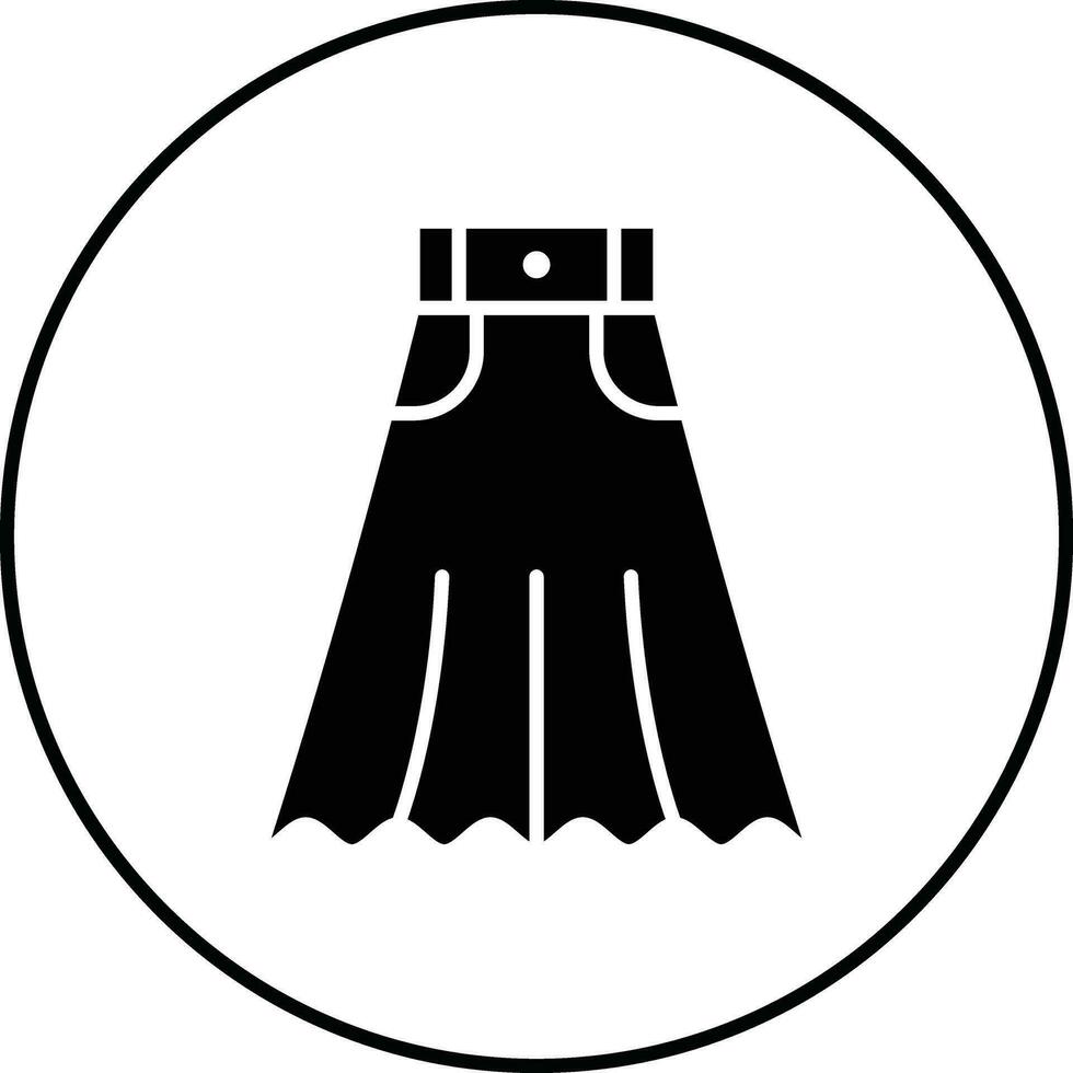 ícone de vetor de saia