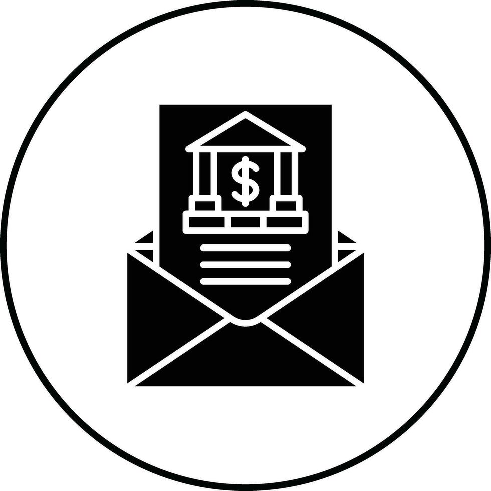 ícone de vetor de carta