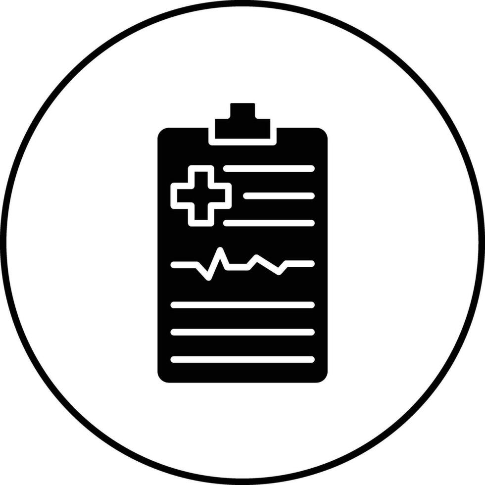 ícone de vetor de relatório médico
