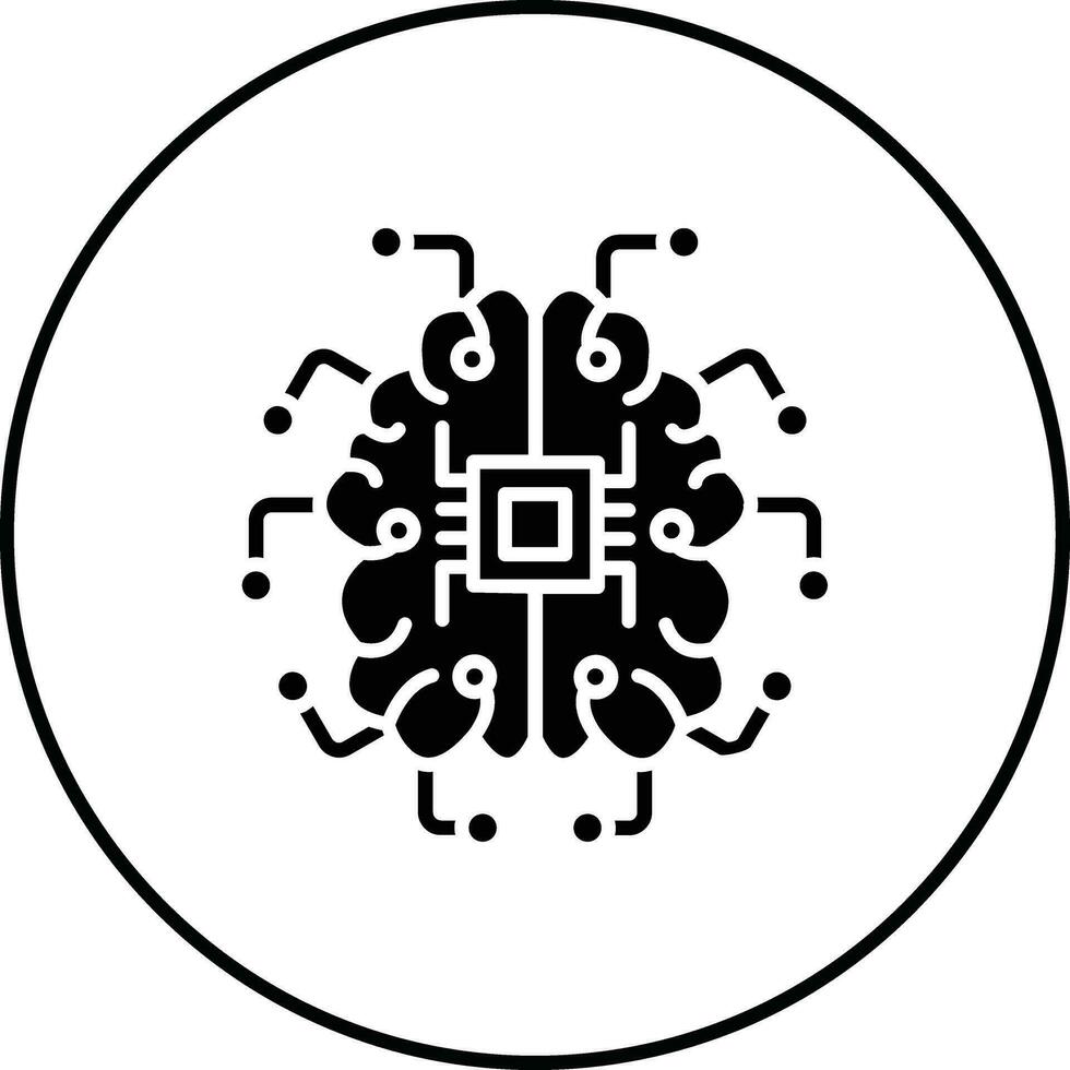 cérebro o circuito vetor ícone