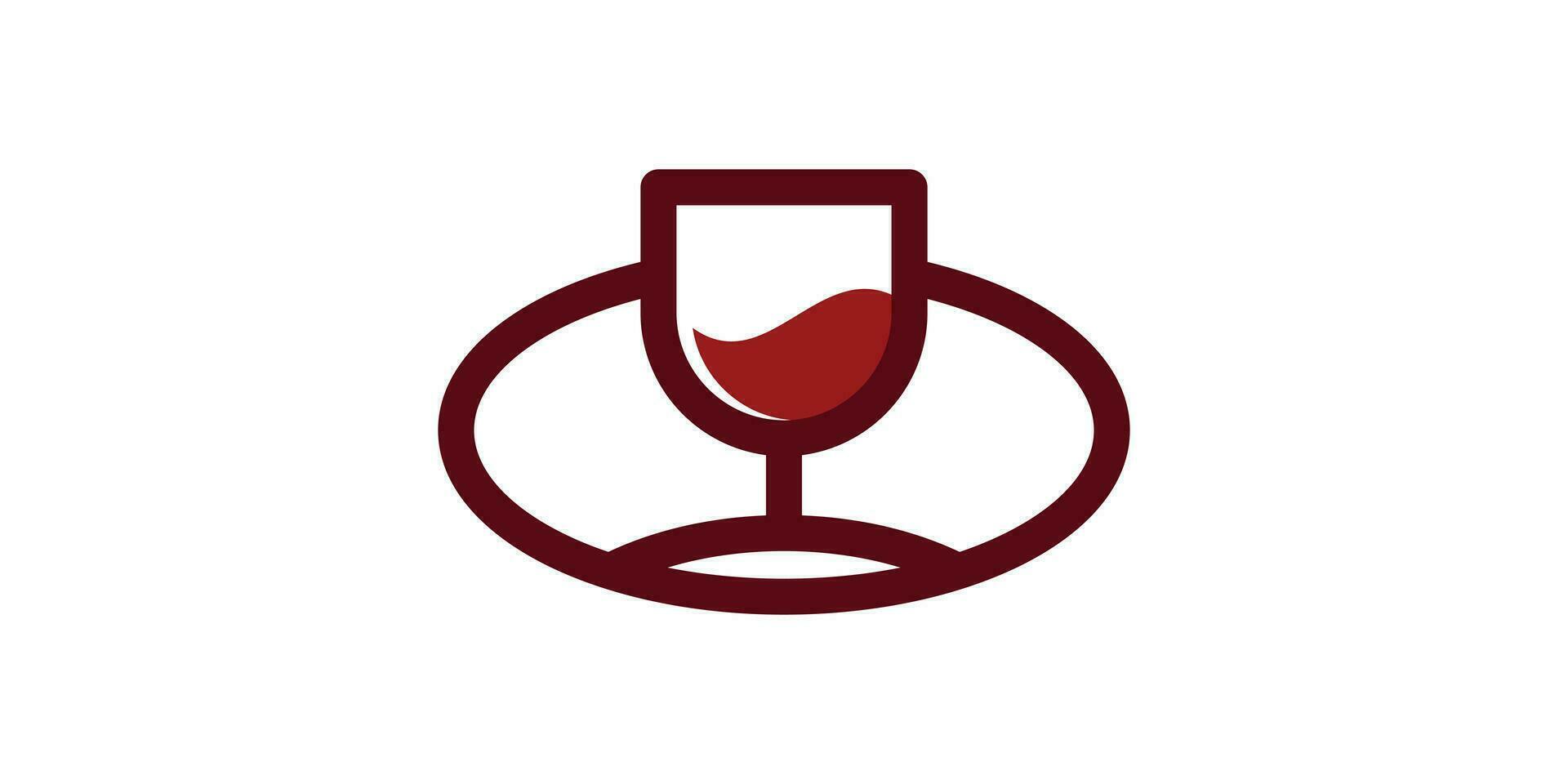beber rótulo logotipo Projeto com vinho vidro elementos vetor