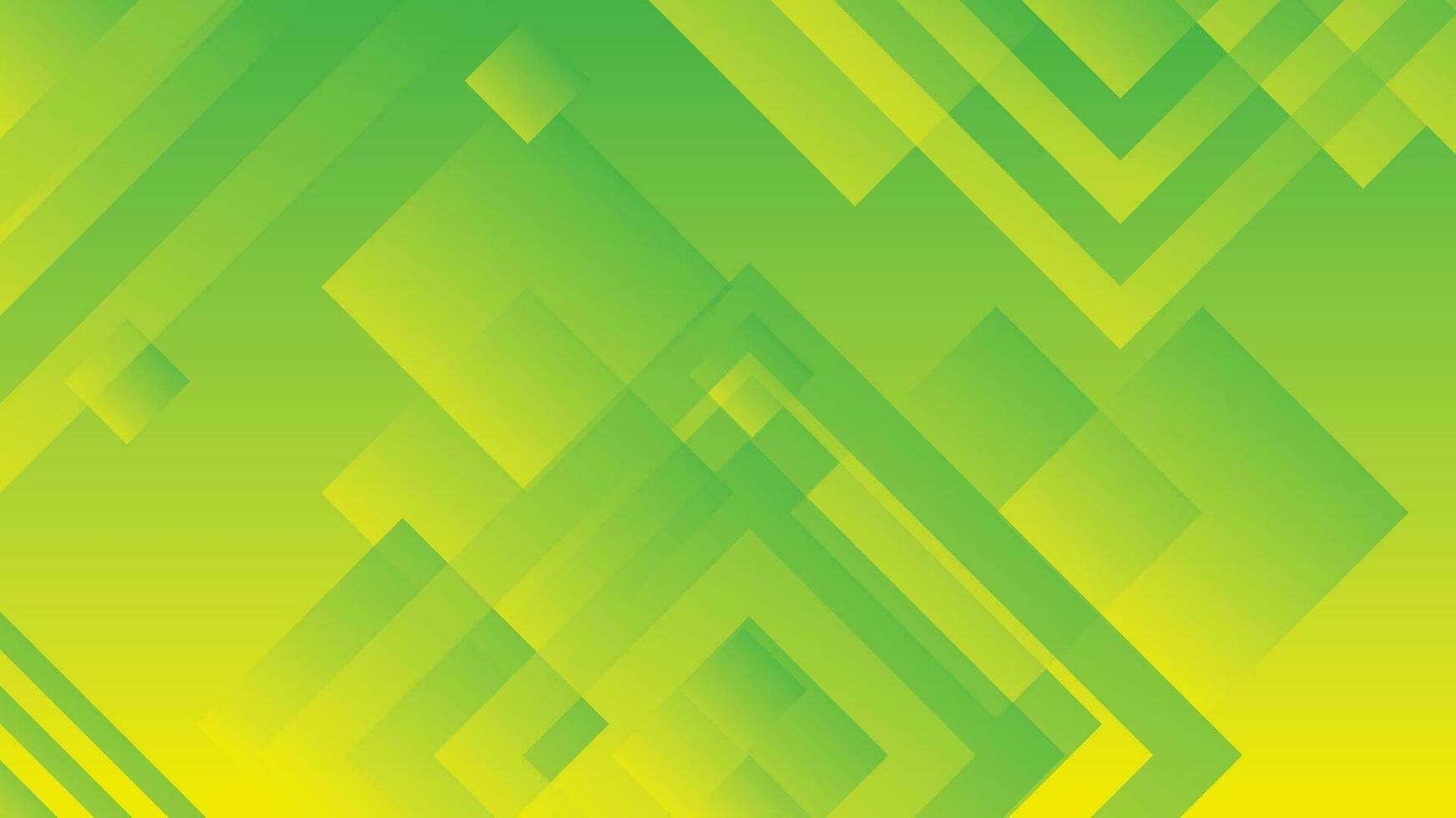 abstrato verde e amarelo gradiente fundo com retângulo linhas vetor