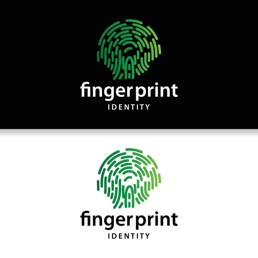 Prêmio impressão digital logotipo, humano identidade Projeto simples linha modelo modelo ilustração vetor