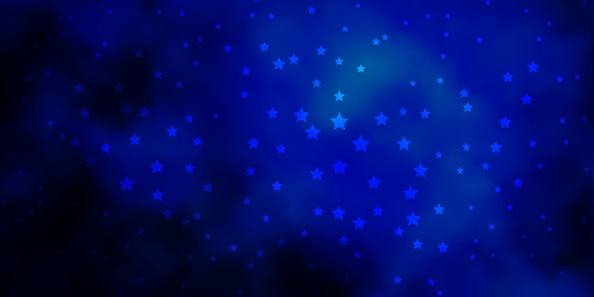 fundo vector azul escuro com estrelas coloridas.