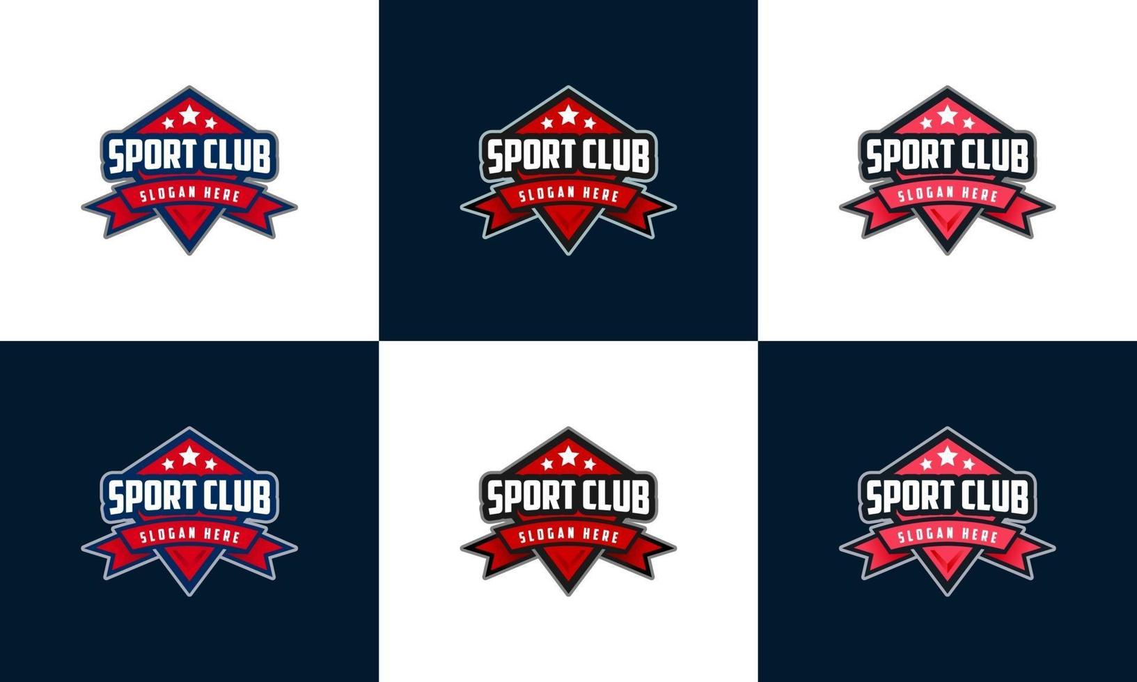 logotipo do emblema do esporte, conjunto de emblema do modelo de design do logotipo esport vetor