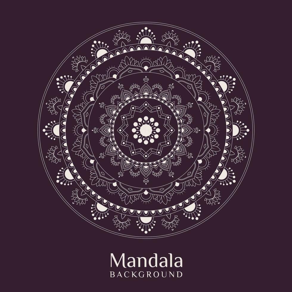 esboço mandala fundo dentro linear estilo. decorativo volta enfeite vetor