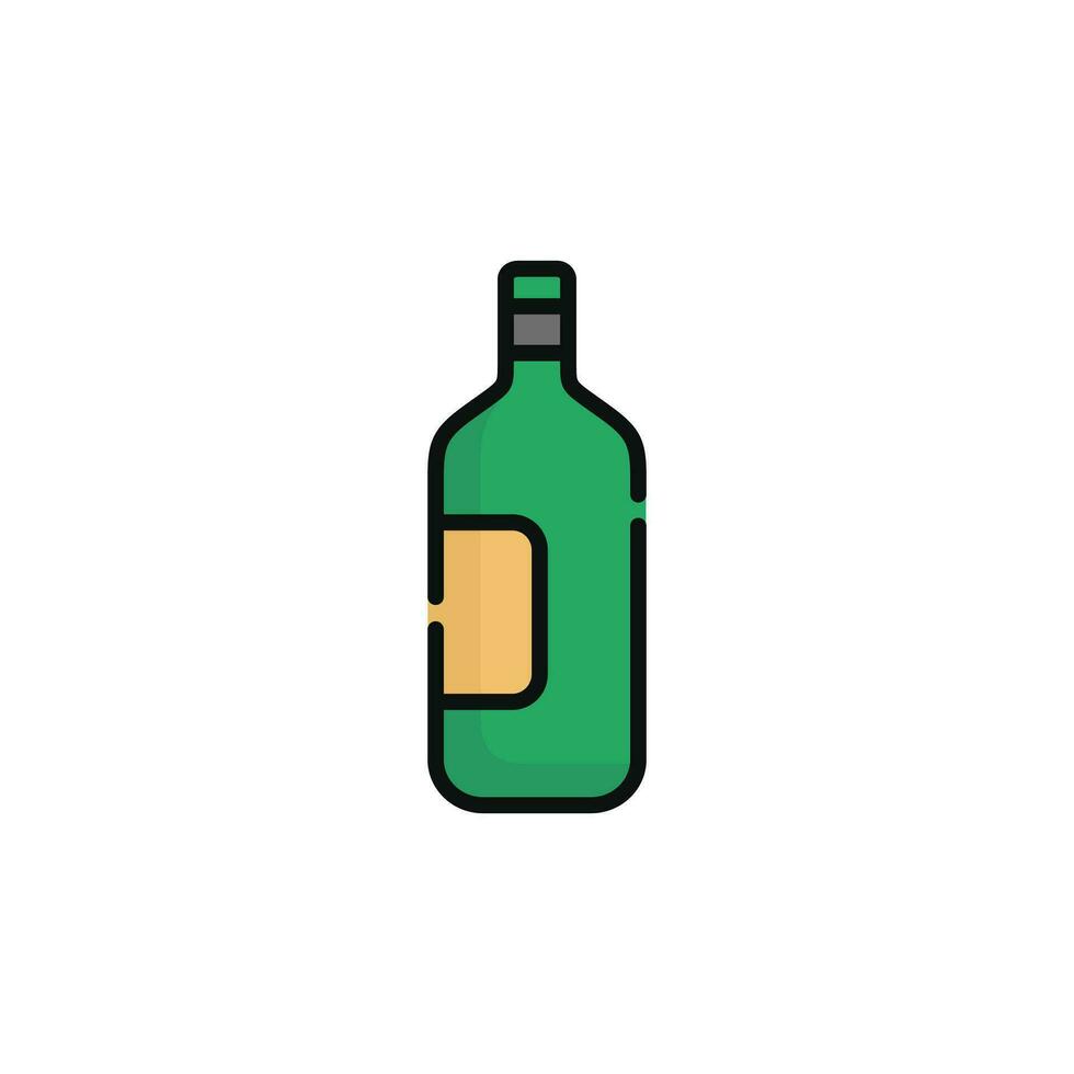 vinho garrafa vetor ilustração em branco fundo. vinho garrafa ícone