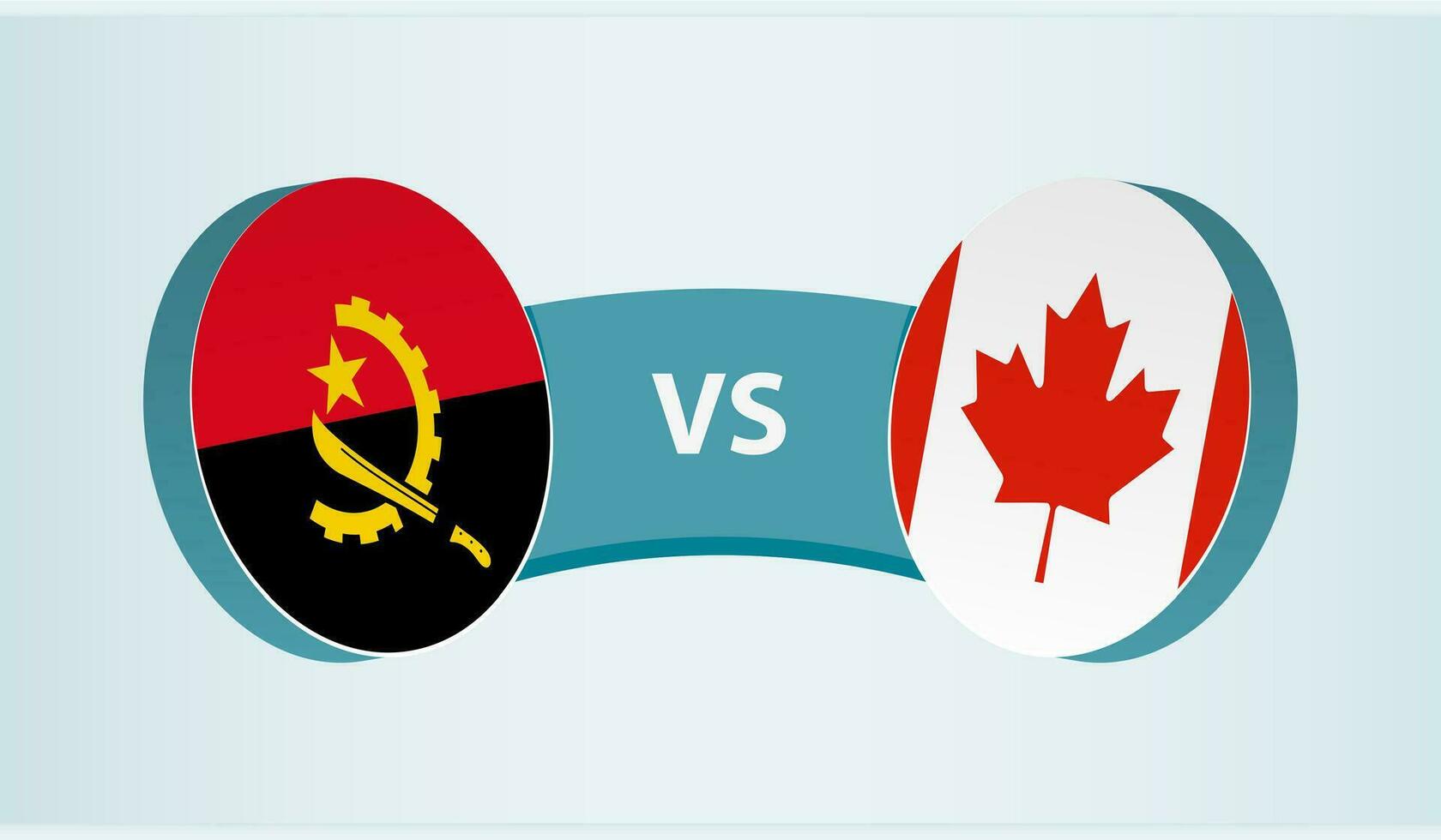 Angola versus Canadá, equipe Esportes concorrência conceito. vetor