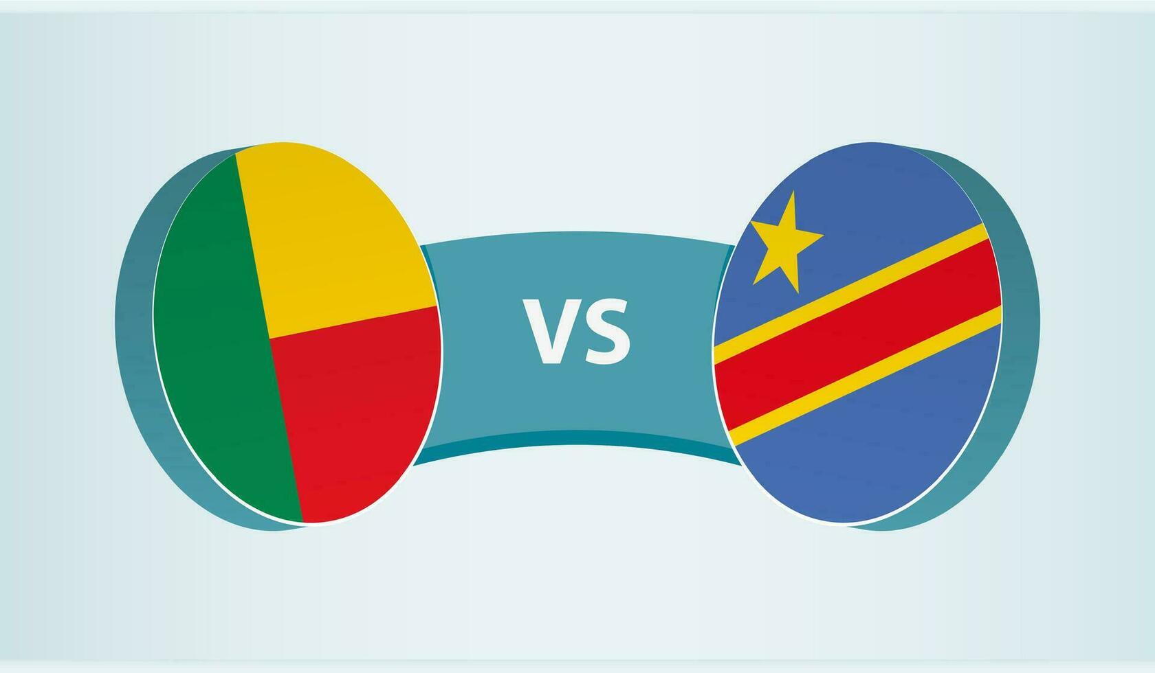 benin versus dr Congo, equipe Esportes concorrência conceito. vetor