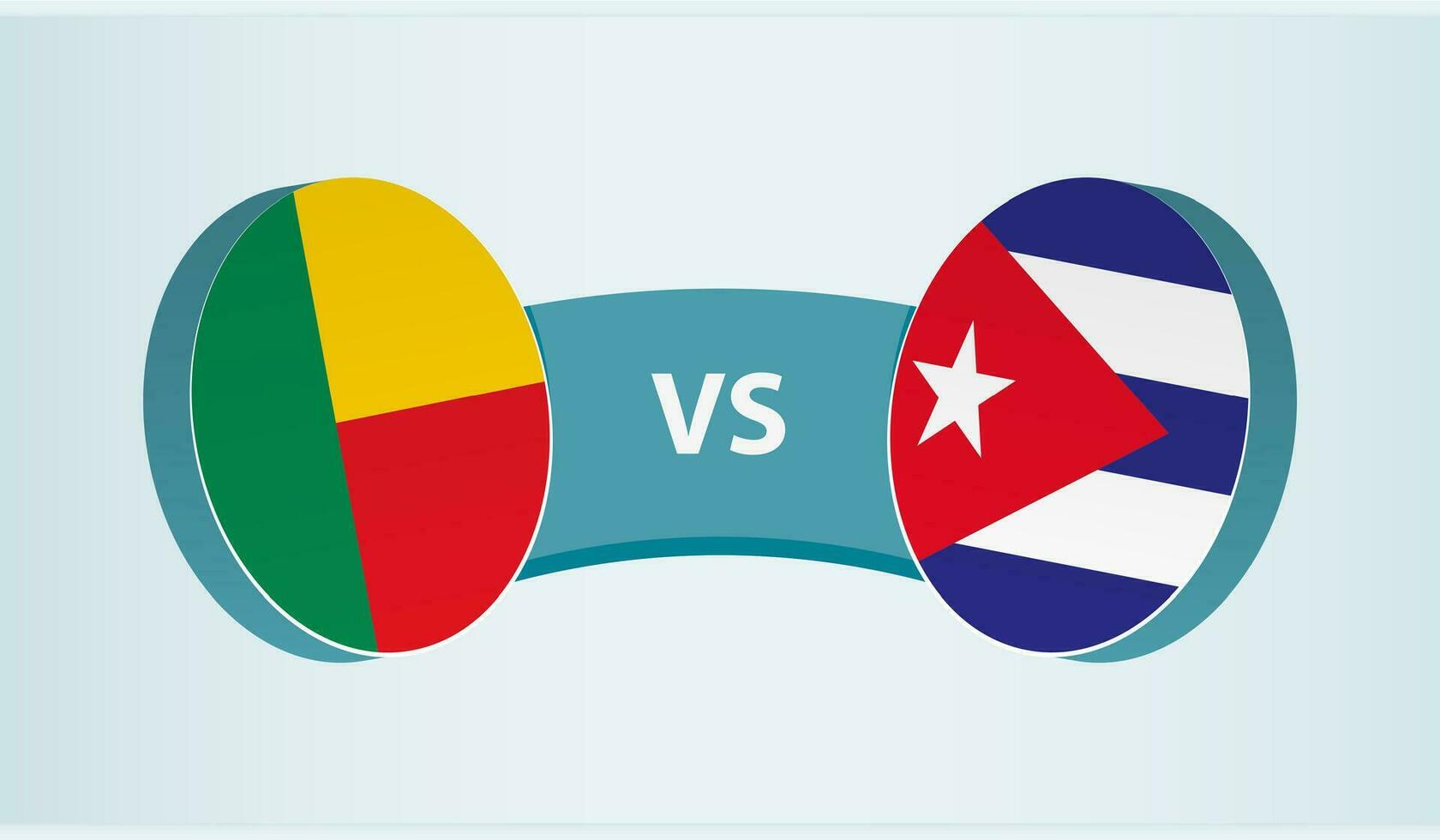 benin versus Cuba, equipe Esportes concorrência conceito. vetor