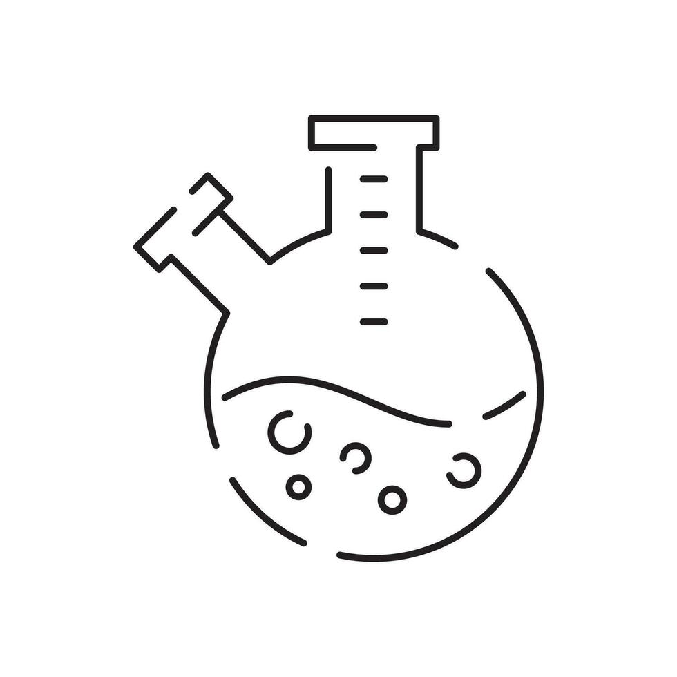 genético Engenharia vetor linha ícone. genética laboratório pesquisar, bioquímica experimentar. pictograma conceito. esboço símbolo. simples vetor material Projeto do rede gráficos.