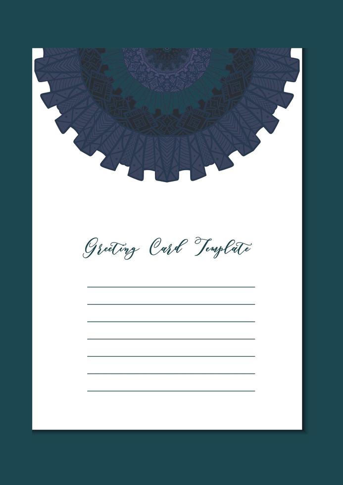 mandala oriental template card vetor