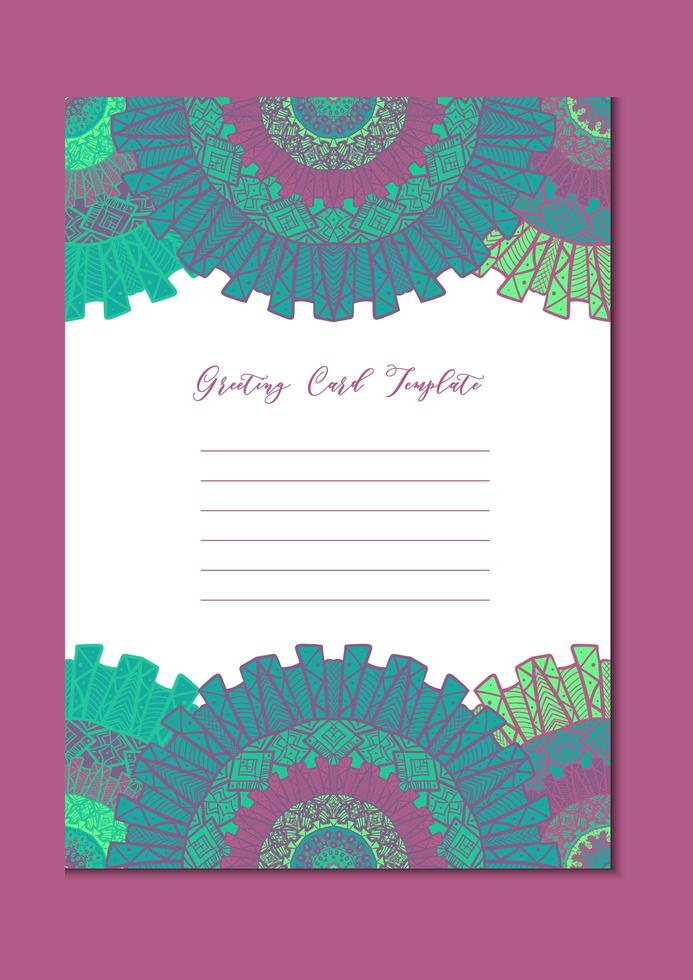 mandala oriental template card vetor