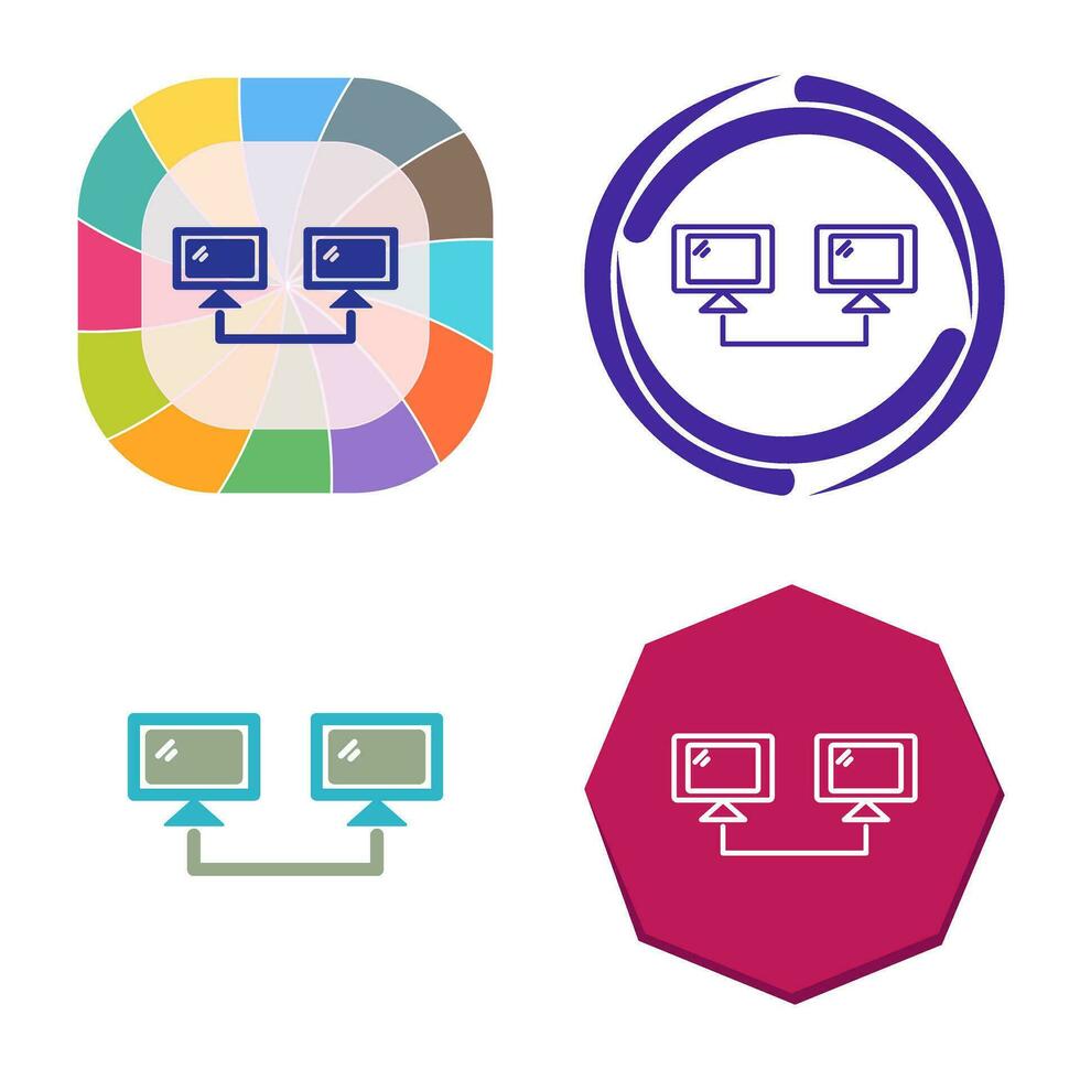 ícone de vetor de sistemas conectados