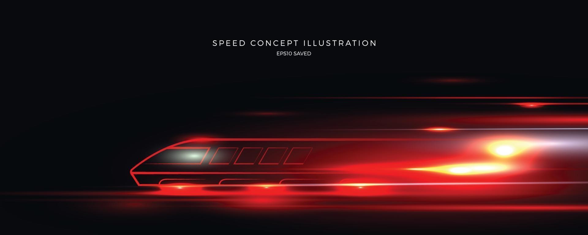 ilustração do conceito de velocidade, fundo rápido vetor