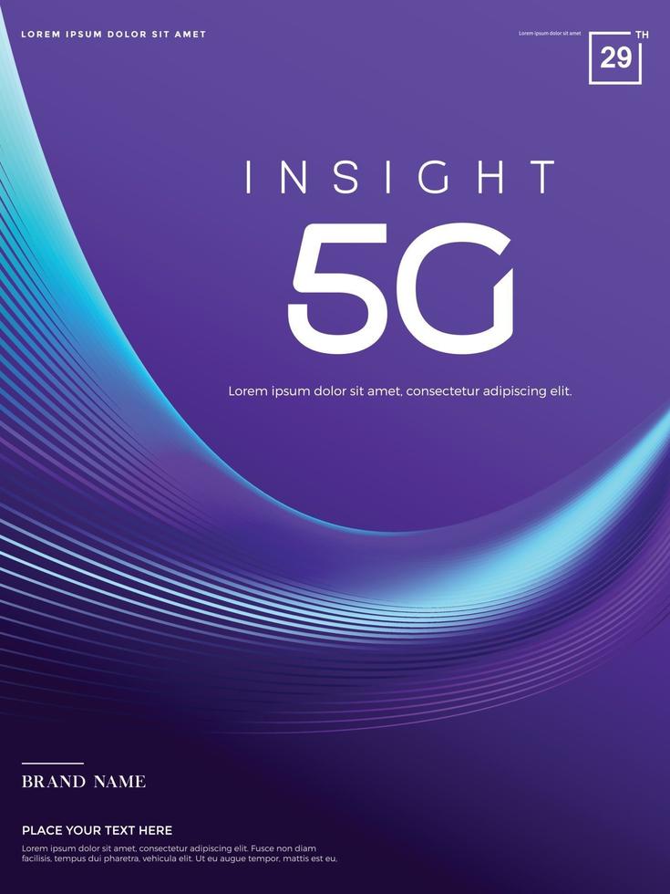 fundo 5g abstrato, tecnologia de rede 5g vetor