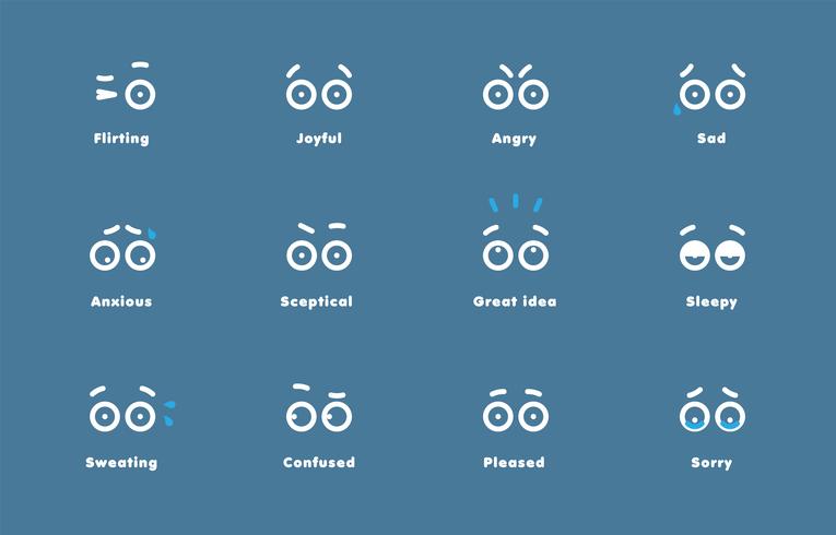Emoticons simples para web, vetor