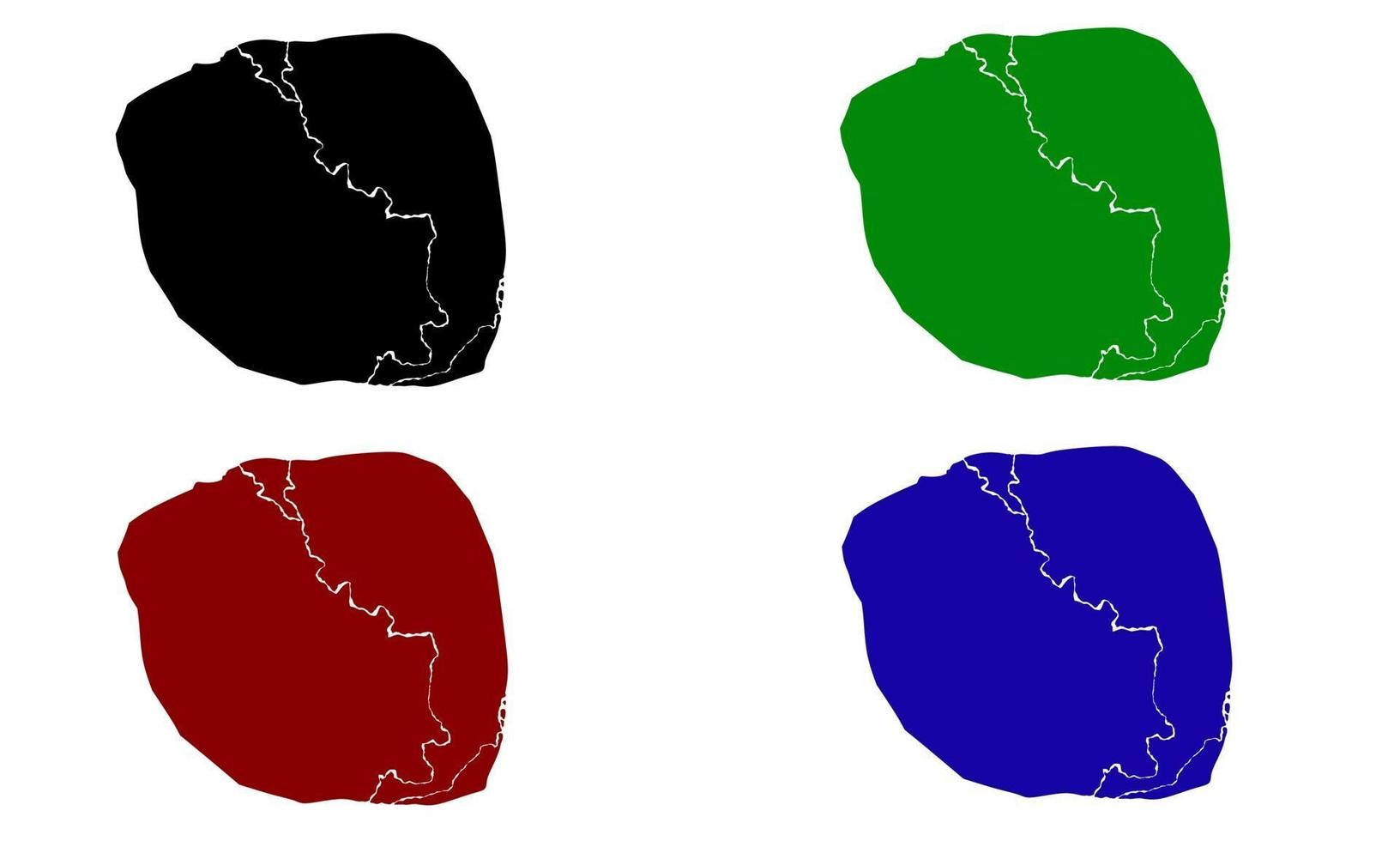 silhueta do mapa da cidade de Mardan no Paquistão vetor