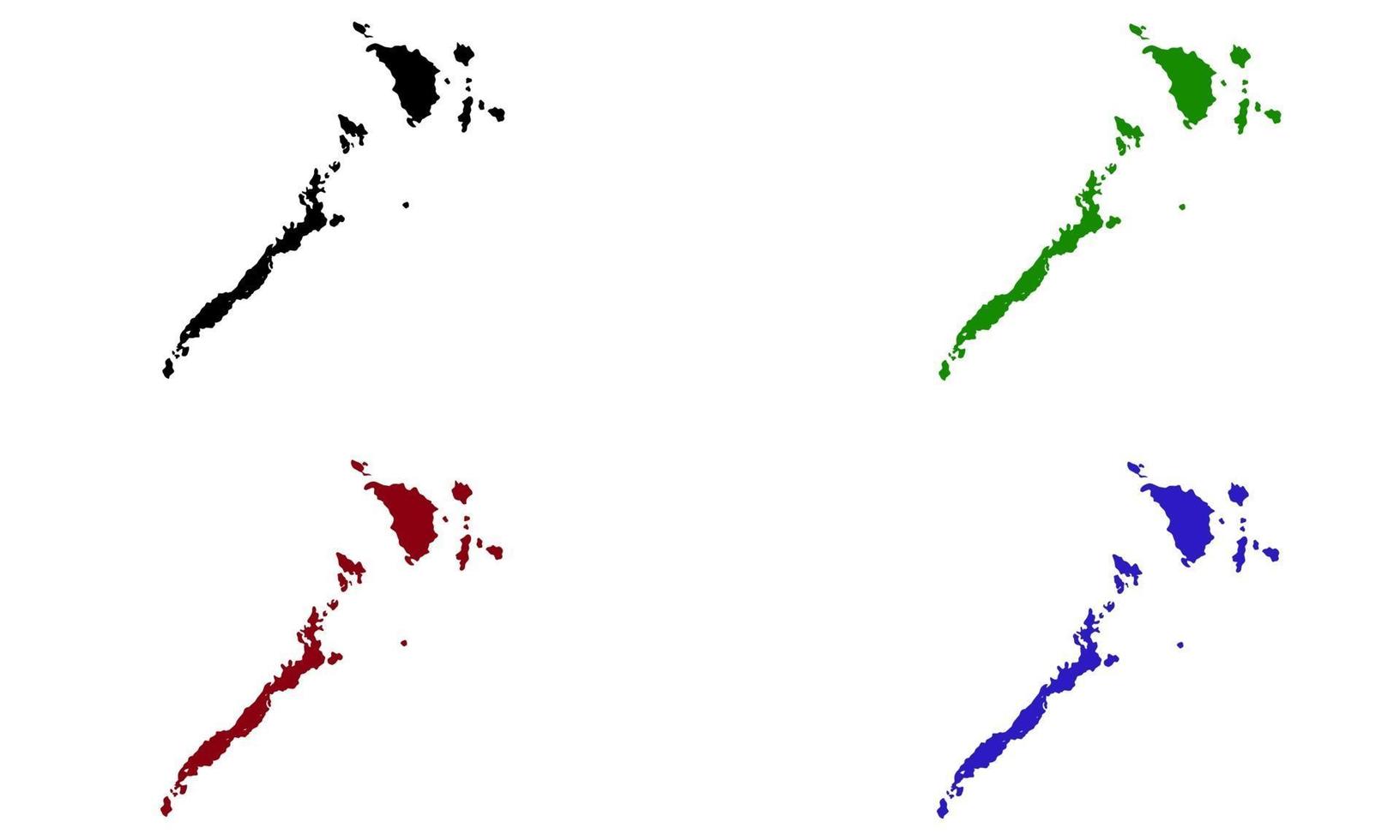 mapa de silhueta da região de mimaropa nas filipinas vetor