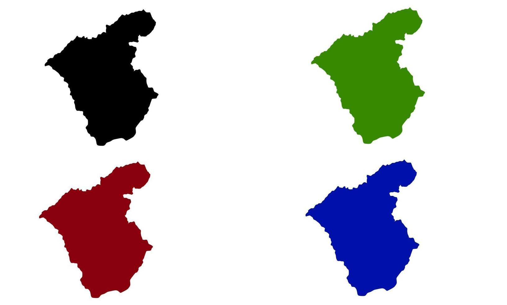 mapa da silhueta do distrito de ermera em timor leste vetor