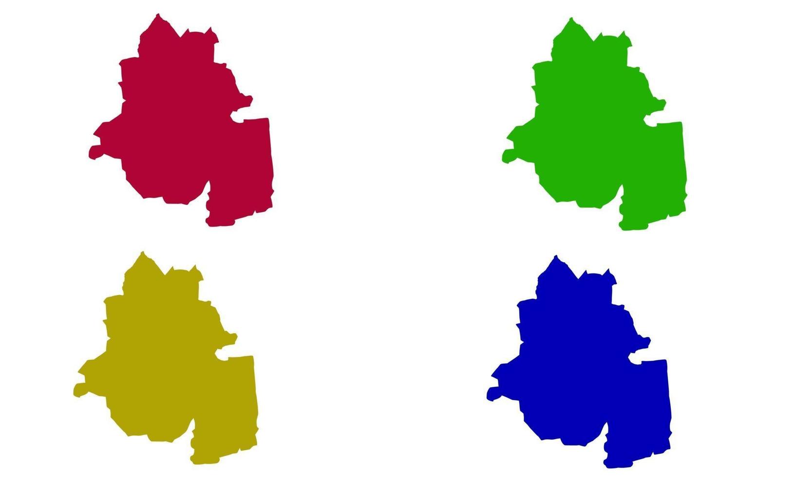 mapa da silhueta da cidade de Lubuklinggau na Indonésia vetor