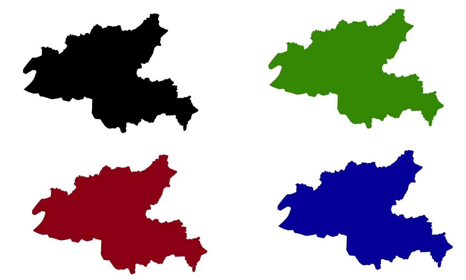 mapa da silhueta da cidade de ansan na coreia do sul vetor