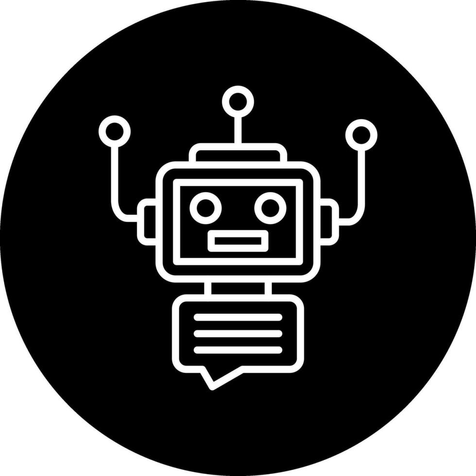 ícone de vetor de chatbot